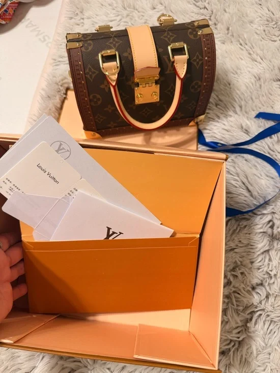 Louis Vuitton Monogram Petite Handbag in Brown and Tan - Picture 6 of 7